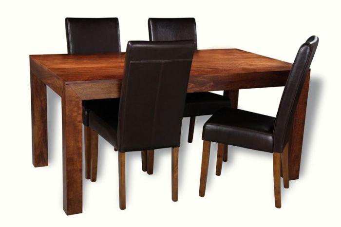 Dakota 160cm Dining Table and 4 Barcelona Chairs