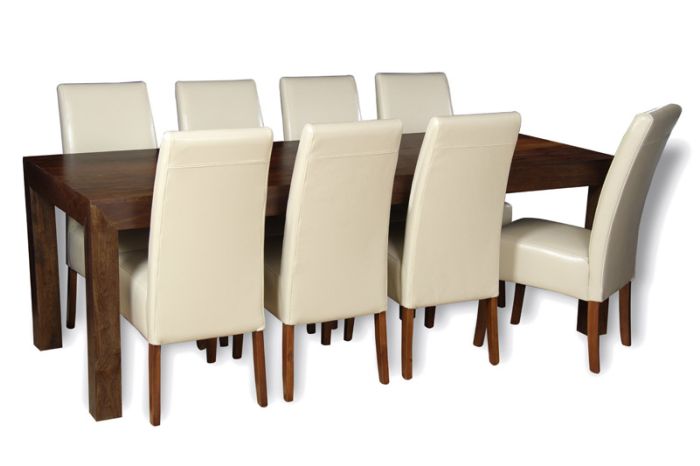 Mango 220cm Dining Table & 8 Madrid Chairs