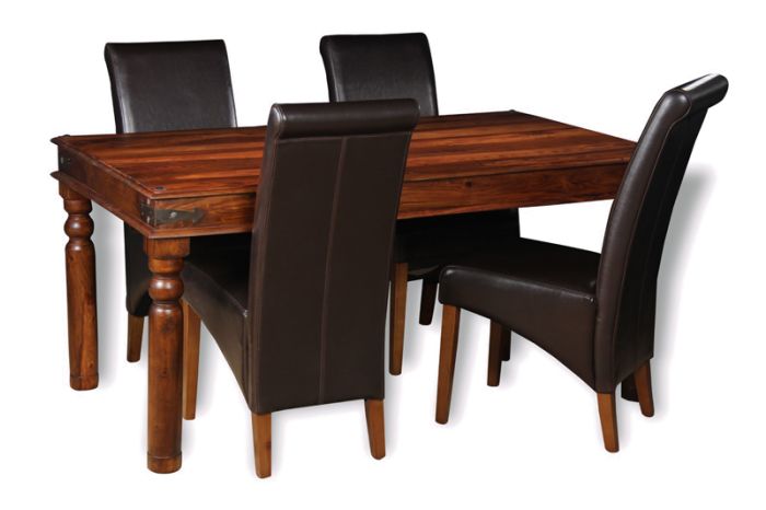Jali Dining Table & 4 Rollback Chairs
