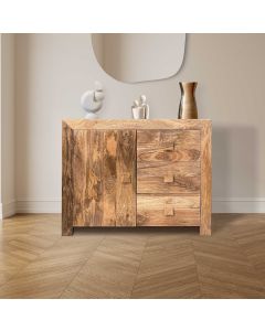 02L - Light Dakota  Mango Wood 96CM Sideboard