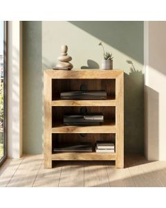 93L - Light Dakota Mango Wood Small Hi-fi Unit