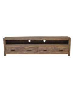 Cuba Mango - Natural - 200cm 4 Drawer TV Unit - Due 25th July