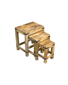 Jali Mango - Light - Nest of Tables - In Stock
