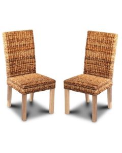 Set of 2 Rattan Havana Dining Chairs