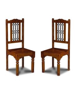 Set of 2 Jali Dining Chairs