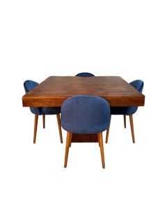 Dakota 120cm Cube Dining Table & 4 Zena Dining Chairs