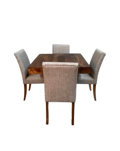 Dakota 90cm Cube Dining Table & 4 Milan Dining Chairs