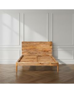 Ex Display Light Scandi Mango King Size Bed (T553) - One Available