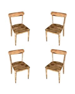 Set of 4 Scandi Mango Dining Chairs