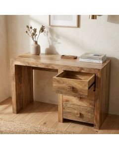 Light Dakota Mango Wood 120cm Desk - In Stock 