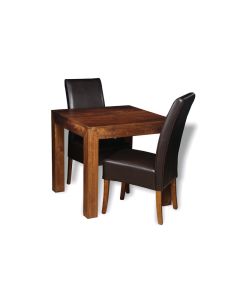 Small Dakota Dining Table & 2 Madrid Chairs : Madrid - Brown