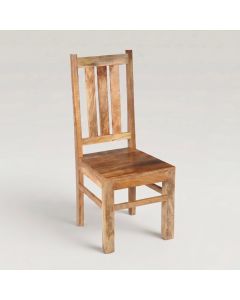 Solid Mango Wood Dining Chair Front Side Angle