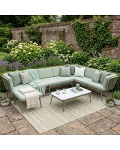 6 Piece Outdoor/Garden Corner Sofa Set