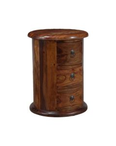 Jali Sheesham 42cm 3 Drawer Drum
