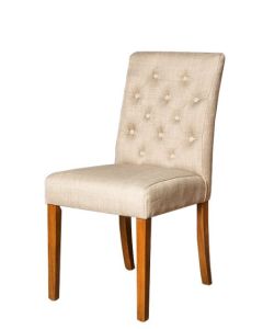 Ex Display Milan Button Fabric Dining Chair (T517) - One Available