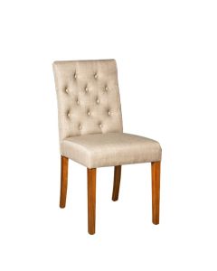 French Grey Milan Button DIning Chairs