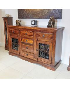 Jali Sheesham - 135cm 2 Door Sideboard 