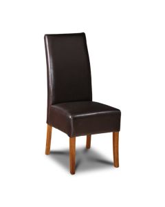 Brown Madrid Leather Dining Chair