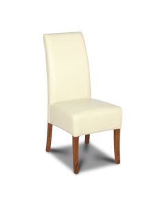 Mango Wood 120cm Dining Table & 4 Madrid Dining Chairs-Madrid - Cream