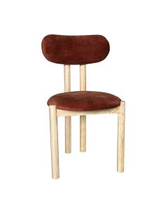 Aspen Orange Rust Velvet Dining Chair