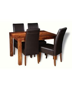 Small Cube Dining Table & 4 Madrid Chairs