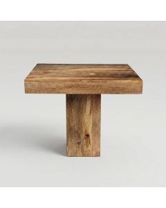 Light Dakota Mango Wood 90cm Cube Dining Table - In Stock