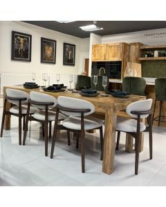 Ex-Display Set of 4 Scandi Cream Chairs Dark Leg