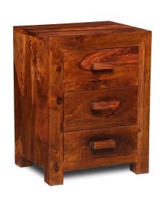 Cuba Sheesham - 3 Drawer Chest - In Stock-Honey