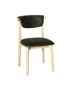 Cebu Green Velvet Oak Dining Chair (Light Legs) - Due 14th December