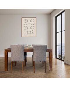 160cm Dakota Dining Table and 4 Milan Dining Chairs (3 Colours) - In Stock 