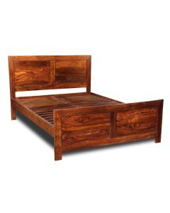 Cube Sheesham - 5ft Bed (King Size) - In Stock-Honey