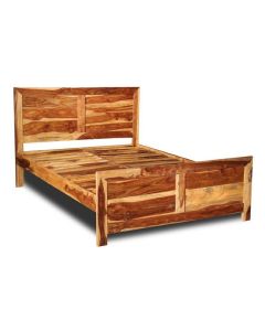 Cube Sheesham - Honey - Double Bed - In Stock-Light