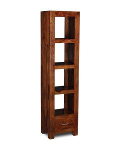 Cube Sheesham - Slim Jim Bookcase - In Stock-Honey