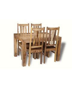 Light Dakota 120cm Dining Table & 4 Dakota Chairs