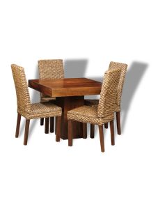 Small Dakota Cube Dining Table & 4 Havana Rattan Chairs : Havana