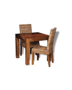 Dakota 80cm Dining Table & 2 Havana Chairs : Havana