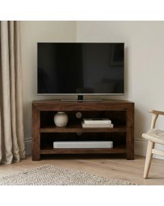 Dakota 100cm 2 Shelf Corner TV Unit - In Stock