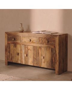 01L - Light Dakota 140cm 3 Cupboard Sideboard 