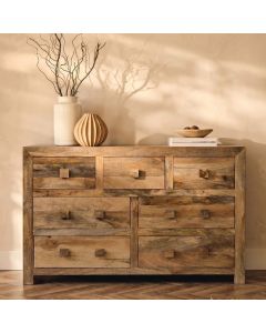 Light Dakota Mango Wood 135cm Drawers - In Stock