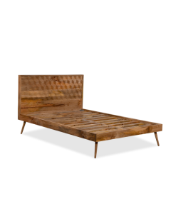 Geo Light Mango Wood Bed Frame (4 Sizes) - In Stock
