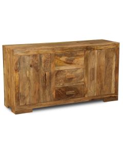 H24L - Light Mango Wood Wide Sideboard