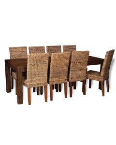 Mango 220cm Dining Table & 8 Havana Chairs
