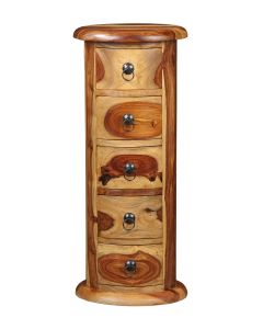 Jali Sheesham - 32cm 5 Drawer Slim Drum - In Stock