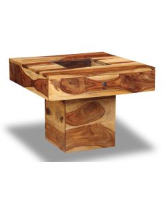 Jali Sheesham Light 60cm Pebble Coffee Table - Last one Remaining