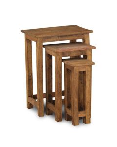 Jali Light Tall Nest of Tables-Natural