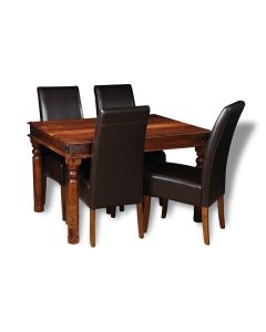 Small Jali Dining Table & 4 Madrid Chairs