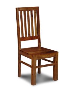 Jali Sheesham - High Back Slat Chair-Honey