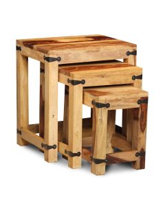 Jali Sheesham - Nest of Tables - In Stock-Light