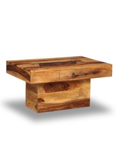 Jali Sheesham - 90CM Pebble Coffee Table - In Stock-Light