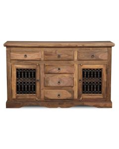 Jali Sheesham - 135cm 2 Door Sideboard  - In Stock